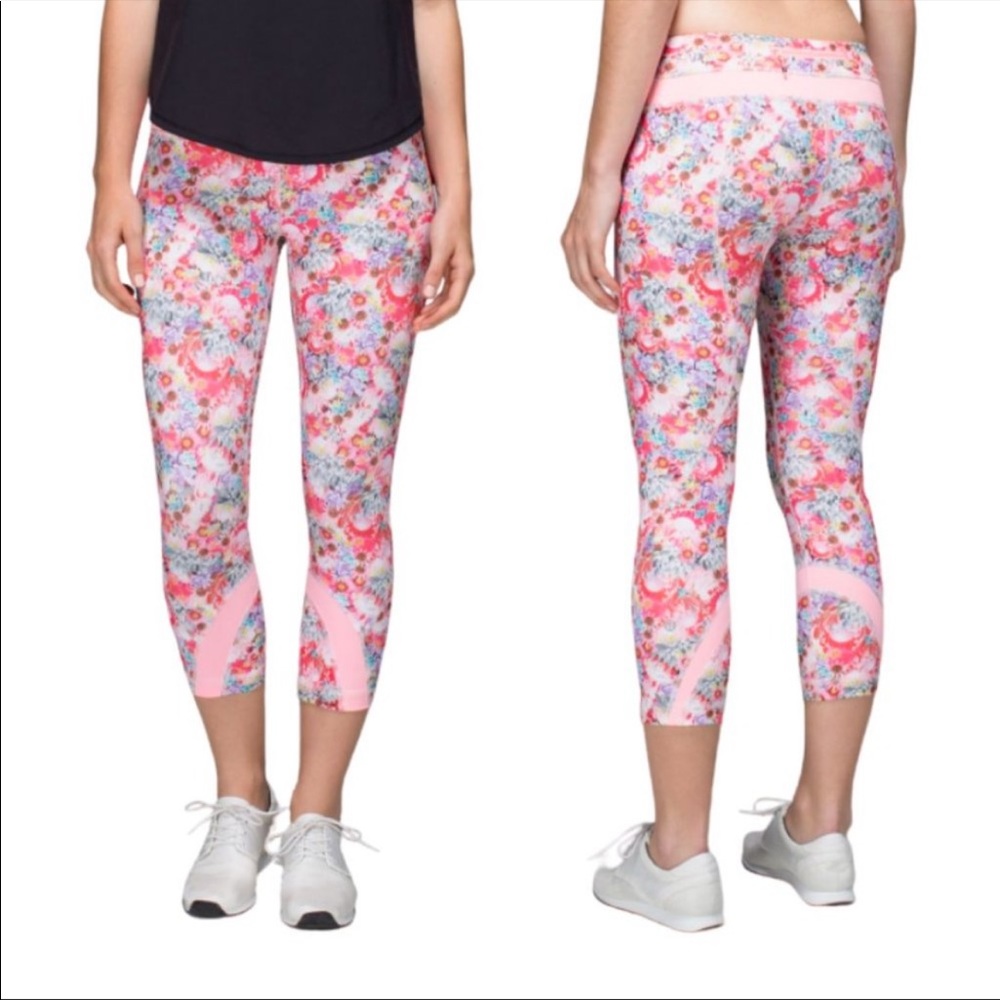 lululemon athletica Floral Pink Leggings